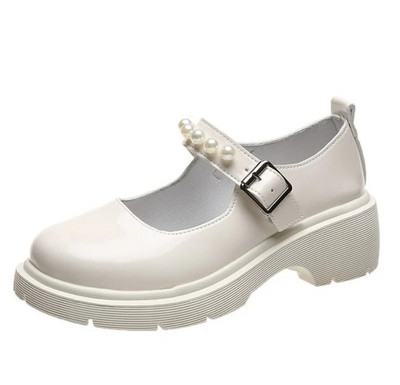 Kevadised platvormiga nahast kingad Naiste tasapinnalised vabaaja Oxfordi püksid, paksu põhjaga naiste kiil Lolita kingad Mary Jane naiste mokassiinid