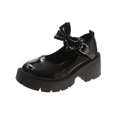 Kevadised platvormiga nahast kingad Naiste tasapinnalised vabaaja Oxfordi püksid, paksu põhjaga naiste kiil Lolita kingad Mary Jane naiste mokassiinid