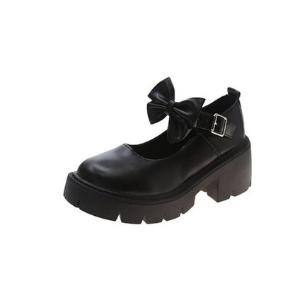 Kevadised platvormiga nahast kingad Naiste tasapinnalised vabaaja Oxfordi püksid, paksu põhjaga naiste kiil Lolita kingad Mary Jane naiste mokassiinid