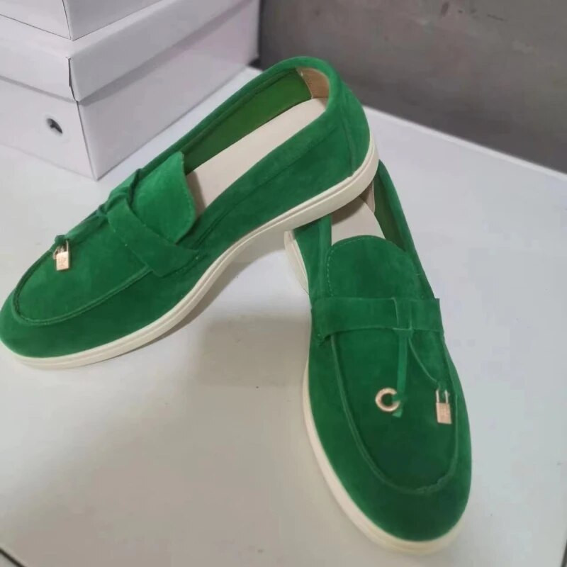 Didelio dydžio moteriški batai 2023 m. Nauji moteriški plokščiapadžiai batai minkštu dugnu Patogūs slydimo moteriški batai Rudeniniai laisvalaikio batai moteriški