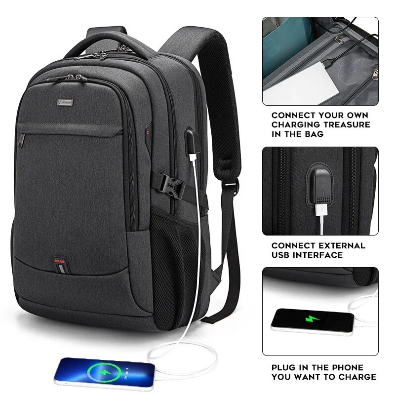 2024 m. nauja madinga vandeniui atspari verslo kuprinė vyrams Kelionių nešiojamojo kompiuterio kuprinė, 17,3 colio vyriška „Mochila“ paaugliams