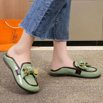 Γυναικεία παπούτσια 2023 Γυναικεία καλοκαιρινά παπούτσια με στρογγυλά δάχτυλα Kawaii Moccasins Flats Cute Flat Πράσινο Κομψό κομψό και κομψό παπούτσι 39 E
