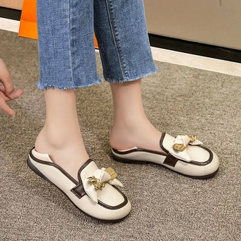 Обувки за жени 2023 Дамски летни обувки с кръгли пръсти Kawaii Мокасини с равни обувки Сладки плоски зелени стилни шик и елегантни обувки 39 E