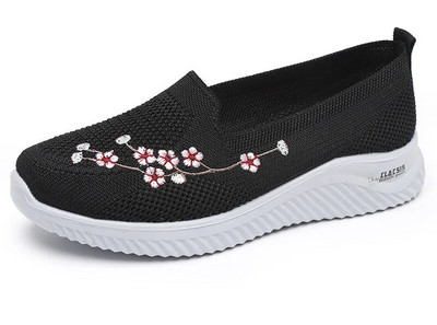 Tenisice Ženske mrežaste prozračne udobne matične cipele s cvjetnim motivima Meka jednobojna modna obuća Ženska lagana Zapatos de mujer