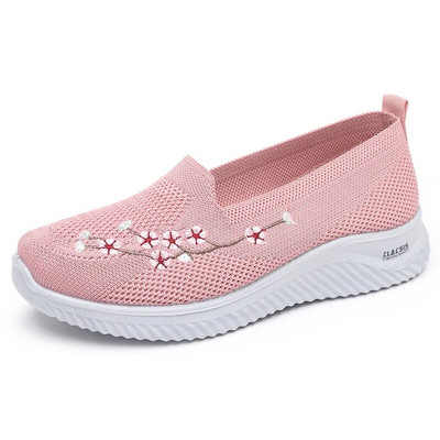 Tenisice Ženske mrežaste prozračne udobne matične cipele s cvjetnim motivima Meka jednobojna modna obuća Ženska lagana Zapatos de mujer