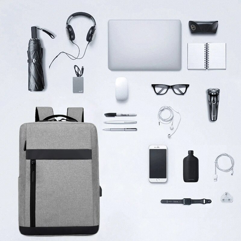 2023 m. vyriška kuprinė, daugiafunkciniai vandeniui atsparūs krepšiai vyriškiems verslo nešiojamiesiems kompiuteriams kuprinė, USB įkrovimo krepšys, nailono laisvalaikio kuprinė