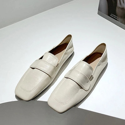 odiniai bateliai moterims plokščiapadžiai batai kvadratiniais pirštais slydimo ant seklių patogūs laisvalaikio moteriški batai vairavimo vakarėliui vc3498