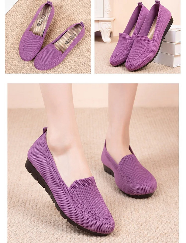 Naiste vabaajajalatsid Suvised võrkkangast hingavad lamedad kingad Naistele Mugavad Kerged tossud Sokid Naiste Slip on Loafers Zapatillas Muje