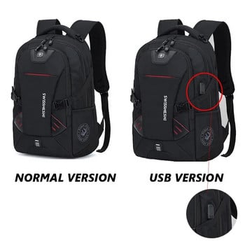 Мъжки раници против кражба Водоустойчива многофункционална 17-инчова чанта за лаптоп с USB зареждане за студенти, пътуващи по работа