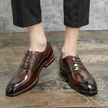 Δερμάτινα επαγγελματικά επίσημα παπούτσια υψηλής ποιότητας 2023 Κλασικά ιταλικά casual ανδρικά παπούτσια Κομψά επίσημα παπούτσια γραφείου Oxford