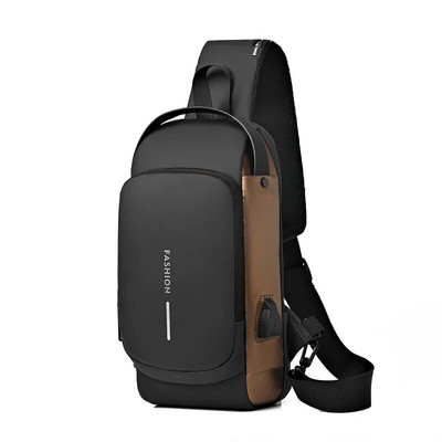 Polarshe Muška višenamjenska protuprovalna USB torba za rame Muška torba preko tijela Messenger Putna remena Torbe za prsa Paket Torba za preko tijela