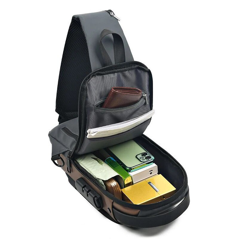 Polarshe Muška višenamjenska protuprovalna USB torba za rame Muška torba preko tijela Messenger Putna remena Torbe za prsa Paket Torba za preko tijela