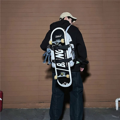 Ruksak Muške putne torbe Hip-hop funkcija Torba za skejtbord velikog kapaciteta Srednjoškolski ruksak Ženski ruksak za slobodno vrijeme za putovanje na posao