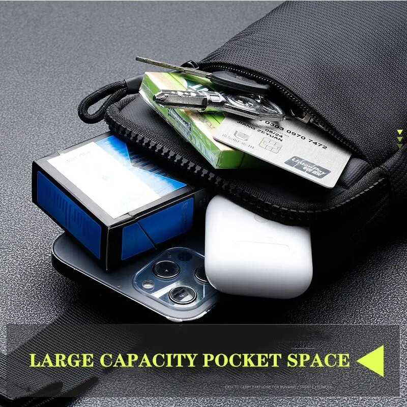 Polarshe vyriški MINI krūtinės krepšiai Nailono vandeniui atsparus pečių krepšys Lauko sportinis mobiliojo telefono krepšys juosmens komplektas Vyriškas Bolso Hombre