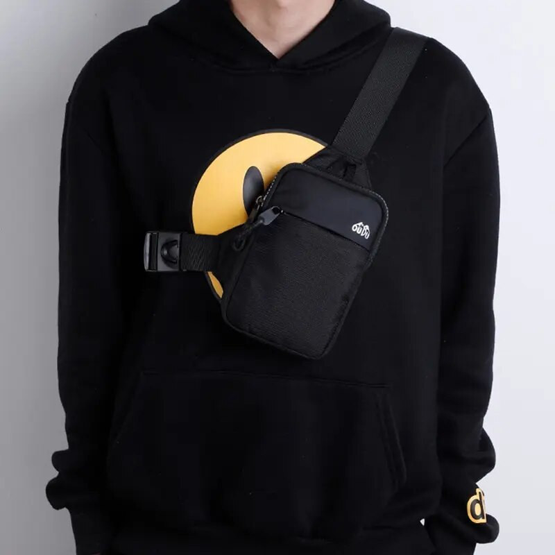 Polarshe vyriški MINI krūtinės krepšiai Nailono vandeniui atsparus pečių krepšys Lauko sportinis mobiliojo telefono krepšys juosmens komplektas Vyriškas Bolso Hombre