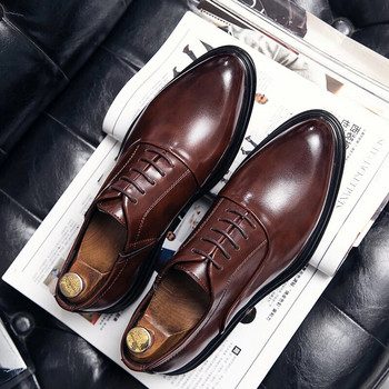 Επαγγελματικά επίσημα δερμάτινα παπούτσια Ανδρικά casual με κοστούμι Χαμηλό μονόχρωμο παπούτσι γάμου Χρώμα Μόδα Παπούτσια Οξφόρδης Μυτερά παπούτσια γραφείου