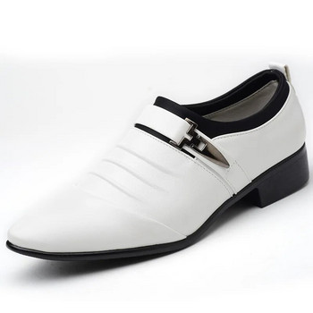 2023Κλασικά ανδρικά παπούτσια φορέματος Slip on μαύρα δερμάτινα παπούτσια για άνδρες Plus Size Point Toe Business Casual Ανδρικά Επίσημα Παπούτσια για γάμο