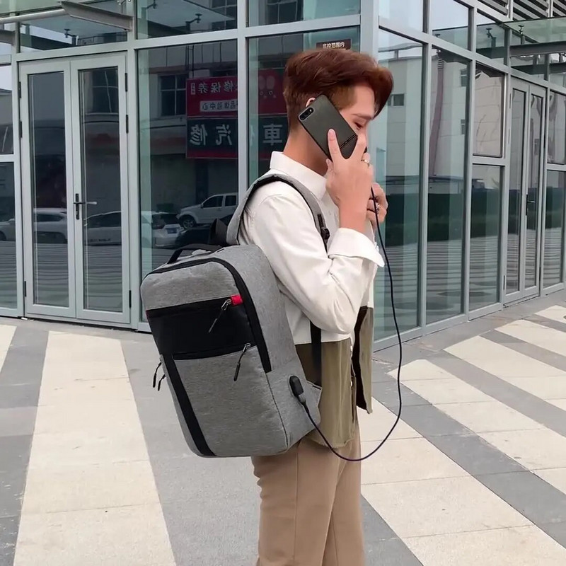 Vyriška neperšlampama kuprinė Daugiafunkcis nugaros krepšys Vyriškas verslo 15,6 colio nešiojamojo kompiuterio kuprinė USB įkraunama kuprinė laisvalaikio kuprinė