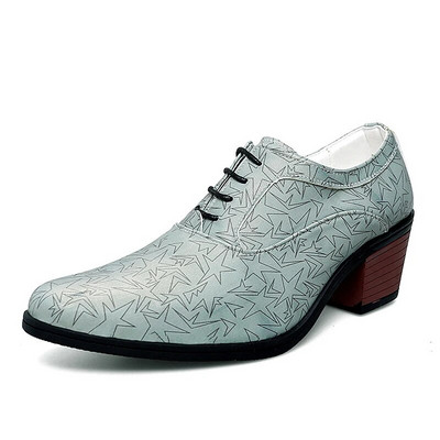 Nauji, 2023 m. Prabangūs auksiniai vyriški aukštakulniai odiniai batai mokasinai Dizaineriniai smailianosiai suknelių avalynė Vyriški vestuviniai iškilmingi batai, didelis 46 dydis