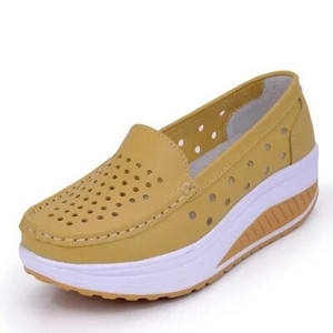 TIMETANG Ženske cipele ljetne ženske kožne cipele s platformom veće veličine cipele za medicinske sestre ženske radne cipele s mrežastim rupama C202