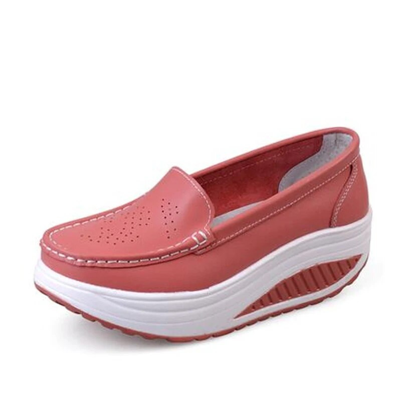 TIMETANG Ženske cipele ljetne ženske kožne cipele s platformom veće veličine cipele za medicinske sestre ženske radne cipele s mrežastim rupama C202