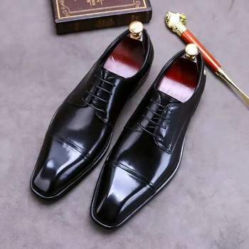 Επαγγελματικά επίσημα μαύρα δερμάτινα παπούτσια Ανδρικά παπούτσια μόδας casual φόρεμα Κλασικά ιταλικά επίσημα παπούτσια Οξφόρδης για άνδρες Zapatos Hombre