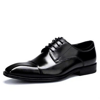 Бизнес официални черни кожени обувки Мъжки модни ежедневни обувки Класически италиански официални оксфордски обувки за мъже Zapatos Hombre