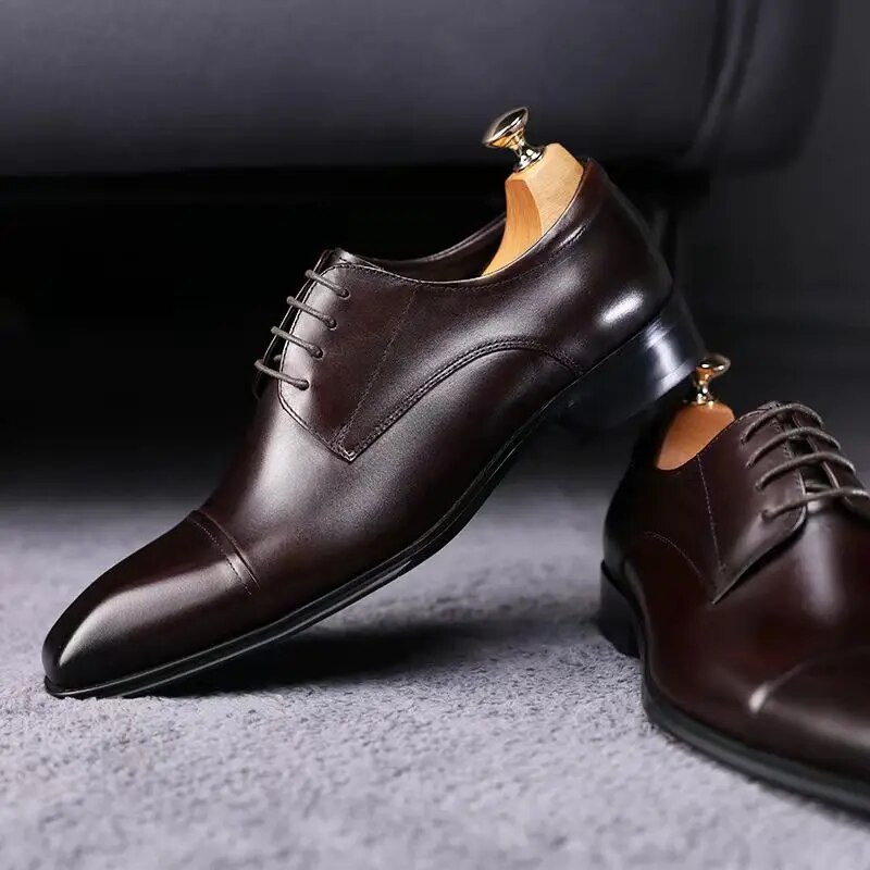 Poslovne formalne crne kožne cipele Muške modne ležerne cipele Klasične talijanske formalne oksfordske cipele za muškarce Zapatos Hombre