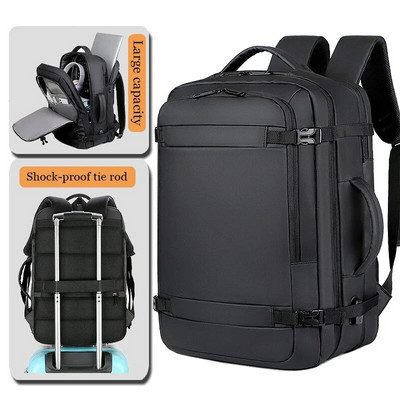 45 l didelės talpos daugiafunkcinė išplečiama įkraunama rankinė kuprinė Vyriška vandeniui atspari verslo kelionių kompiuterio kuprinė