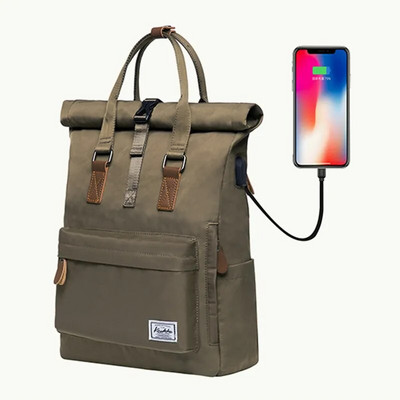 Висококачествена раница за USB зареждане Мъжка водоустойчива чанта Голяма раница за лаптоп Мъжка ученическа чанта за тийнейджъри Момчета Пътуване Туризъм