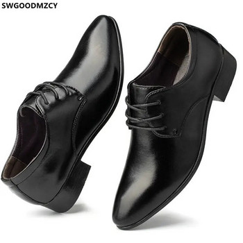 The Office Italiano DERBI Оксфорд обувки за мъже Office 2024 КОЖЕН Бизнес костюм Елегантни обувки за мъже Класически обувки за мъже