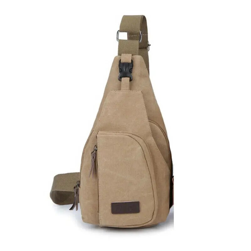 Naujausias vyrų krepšys, krūtinė, skersinis, pečių, drobės „Messenger Pack“ kelionių žygio juosmens paketas