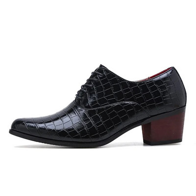 Karštas išpardavimas Krokodilas Vyriški batai su kulnais Formalūs Odiniai Ruda Vyriški Loafers Suknelė Batai Madingi Vyriški laisvalaikio batai Zapatos Hombre 2021 m.