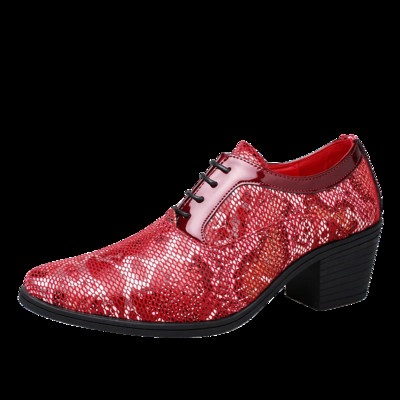 Nove modne plave zmijske cipele, muške kožne cipele na špic, muške cipele na visoku petu, udobne ležerne cipele na vezanje, muške zapatos de vestir