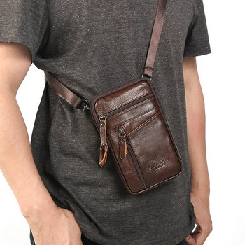 Мъжки чанти за кръста от естествена кожа Чанти за телефон Чанти за кръст Чанта за кръста Мъжка малка чанта за през рамо през рамо Дизайнерски чанти през рамо