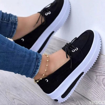 Γυναικεία παπούτσια Καλοκαίρι 2022 Νέα πλατφόρμα με κορδόνια Casual Sneakers Plus Size 43 Comfort Αντιολισθητικά Flat Loafers Γυναικεία παπούτσια Vulcanize