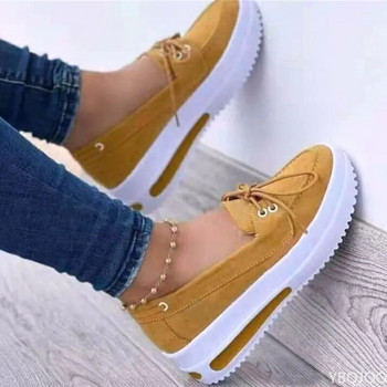 Γυναικεία παπούτσια Καλοκαίρι 2022 Νέα πλατφόρμα με κορδόνια Casual Sneakers Plus Size 43 Comfort Αντιολισθητικά Flat Loafers Γυναικεία παπούτσια Vulcanize