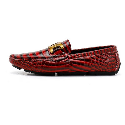 Nove crvene muške natikače iz 2023., modne muške kožne mokasine cipele, veličina 48, luksuzne ležerne cipele za vožnju, muške sapatos mascu202nos