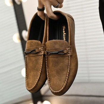 Καλοκαιρινά νέα ανδρικά loafers Άνετα φλατ καθημερινά παπούτσια ανδρικά αναπνέοντα μοκασίνια slip-on μαλακά δερμάτινα παπούτσια οδήγησης 2024