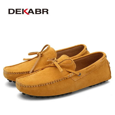 DEKABR  férfi alkalmi cipő Luxus márkájú férfi naplopók mokaszinok légáteresztő fekete vezetőcipő 35-49 méret