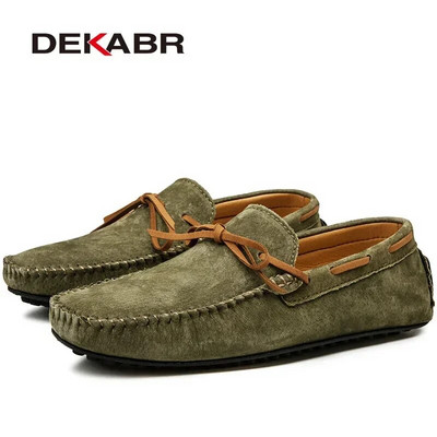 DEKABR  férfi alkalmi cipő Luxus márkájú férfi naplopók mokaszinok légáteresztő fekete vezetőcipő 35-49 méret