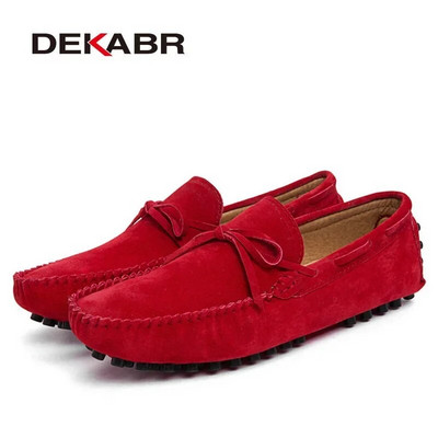 DEKABR  férfi alkalmi cipő Luxus márkájú férfi naplopók mokaszinok légáteresztő fekete vezetőcipő 35-49 méret