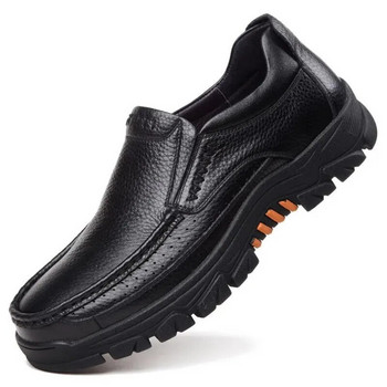Νέα Χειροποίητα Παπούτσια 48 Ανδρικά Loafers Μαλακό Παπούτσια Χονδρή Σόλα Ανδρικά Παπούτσια Μαύρα Καφέ Slip-on