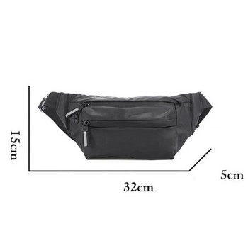 Αδιάβροχη ανδρική τσάντα μέσης Fanny Pack Fashion Πακέτο στήθους για υπαίθρια αθλητική τσάντα χιαστί Casual ταξιδιωτικό ανδρική τσάντα ζώνης Πακέτα μέσης ισχίου