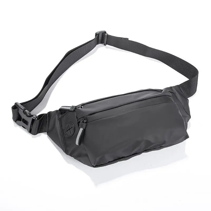 Vízálló férfi deréktáska Fanny Pack divatos mellkasi csomag kültéri sport Crossbody táska alkalmi utazási férfi övtáska csípő derékcsomagok