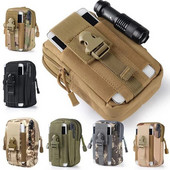 Открит Мъжки поясен пакет Bum Bag Pouch Водоустойчив тактически военен спортен ловен колан Molle Найлонови чанти за мобилни телефони Инструменти за пътуване