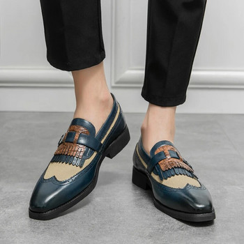 Golden Sapling Leisure Brogue обувки Мъжки равни обувки Ретро Оксфорд Класически мокасини Мъжки ежедневни бизнес обувки за парти