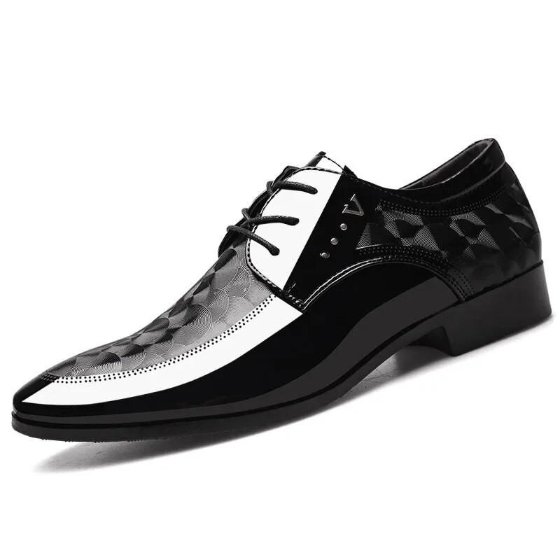 Oxfords kožne muške cipele na vezanje, prozračne, formalne uredske za muškarce, velike veličine 38-48 Ravne cipele za slobodno vrijeme, svečane cipele za muškarce erf5