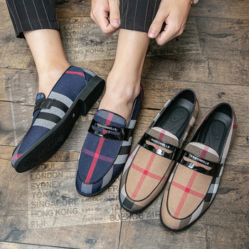 Ανδρικά παπούτσια σχεδιαστών φορεμάτων καρό δέρμα 2024 Μόδα Χειροποίητο Γαμήλιο πάρτι Πολυτελή επώνυμα παπούτσια Ανδρικά Loafers Ανδρικά παπούτσια Oxford