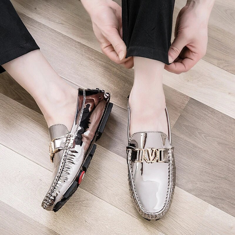 Vyriški Prabangūs Loafers Dizaineris mokasinai Prekės ženklas Driving Fashion Lakinė Oda Valtis Klasikiniai Vyriški Vasariniai Kasdieniai Batai Avalynė